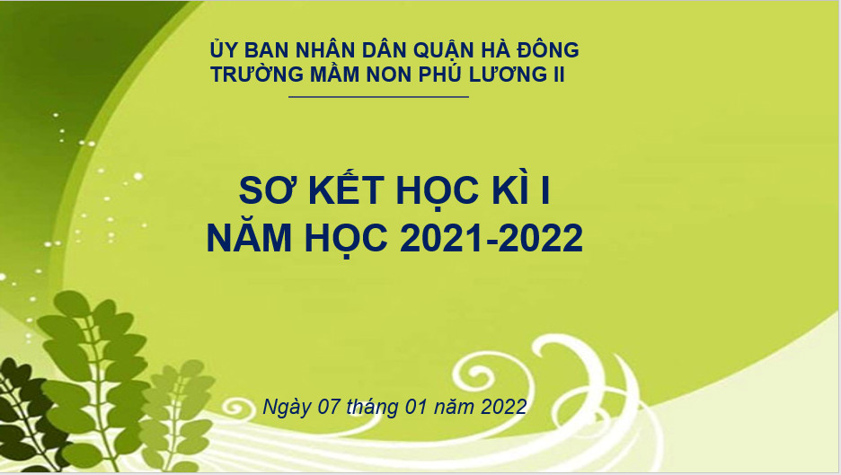 Hội nghị : Sơ kết học kỳ I năm học 2021-2022